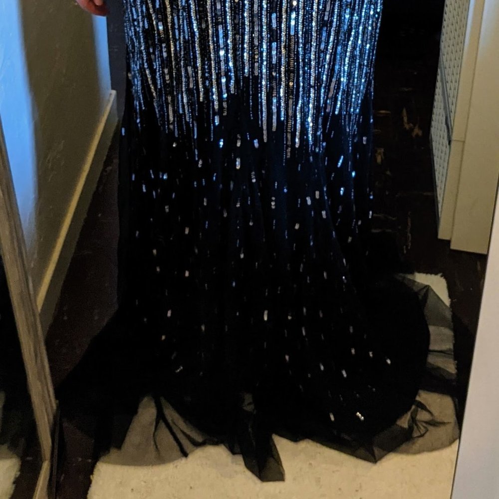 Adrianna Papell Cap Sleeve Gown - 14W - Picture 7 of 7